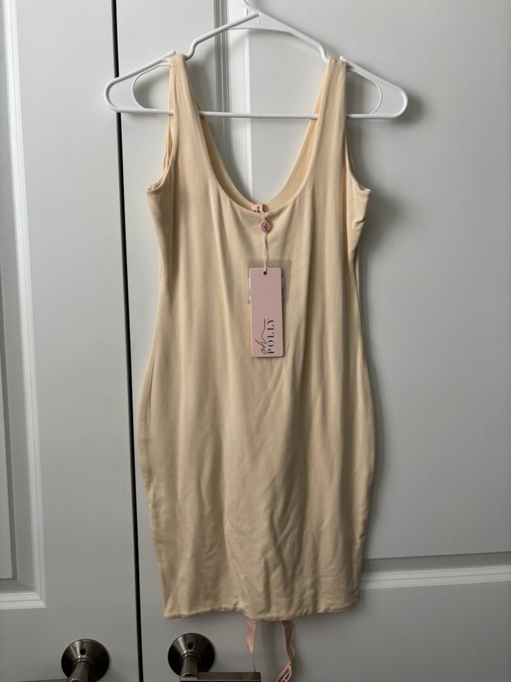 OH POLLY Cream Tank Bodycon Dress- NWT